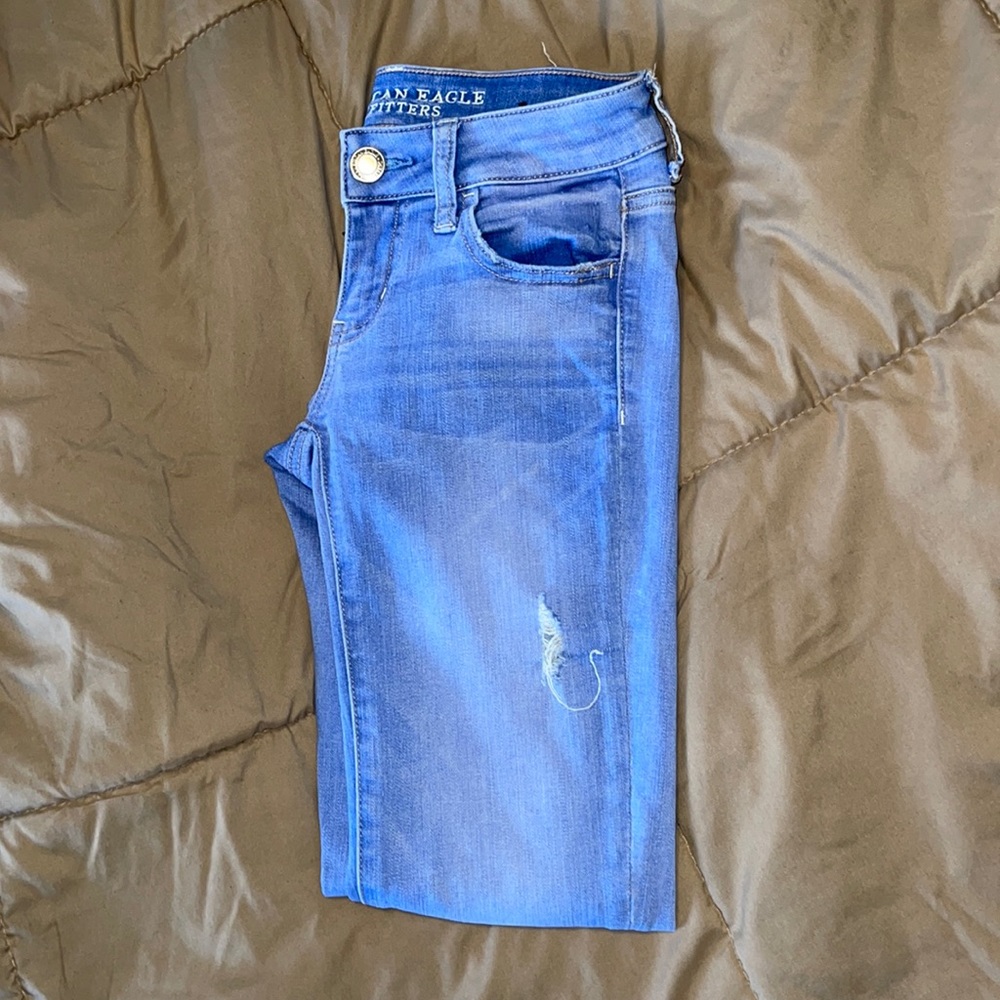 American Eagle Size O super super stretch super low jeggings